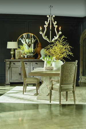 A.R.T. Furniture Arch Salvage Mills Side Chair - New Traditional Design With Upholstered Seat, Set Of 2, Parch Finish - Set Of 2 Brown, Beige Parrawood Solids,Cathedral Elm Veneers,Foam,Fabric,Metal 233202-2802