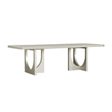 Zoey Double Pedestal Dining Table with Leaf Extensions Silver with Silver Finish P344-DR-K1 Pulaski Furniture