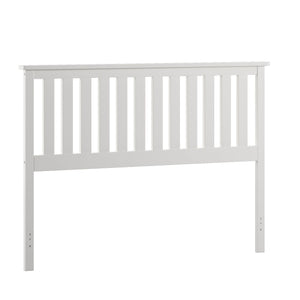 Homelegance By Top-Line Lando Mission Slat Wood Headboard White Rubberwood