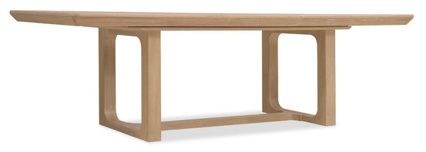 Hooker Furniture Banyon Desert Oak Rectangle Dining Table With Double Pedestals, 2X20" Leaves, Solid White Oak Finish 6081-75200-82