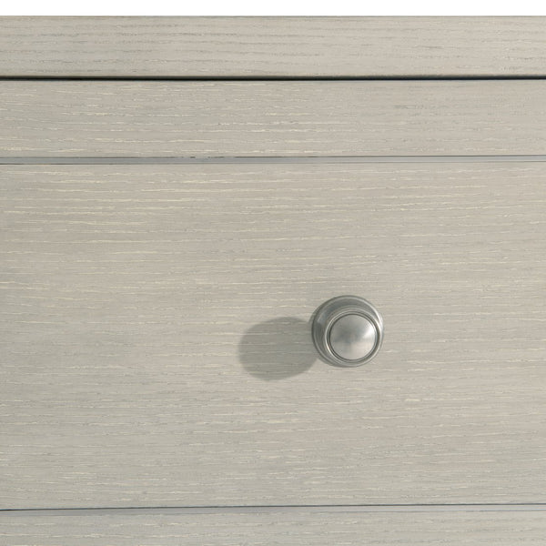 Bernhardt Bernhardt Cornelia Tall Drawer Chest With Nebbia Ash Finish, Brushed Stainless Inlays, 5 Soft-Close Drawers 331118