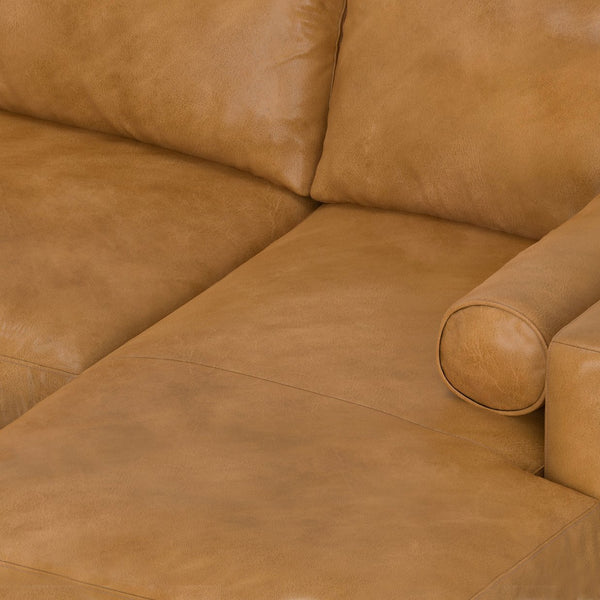 English Elm Morrison Right Sectional Sofa In Sienna Leather - Mid-Century Modern Comfort For Stylish Living B136P159599