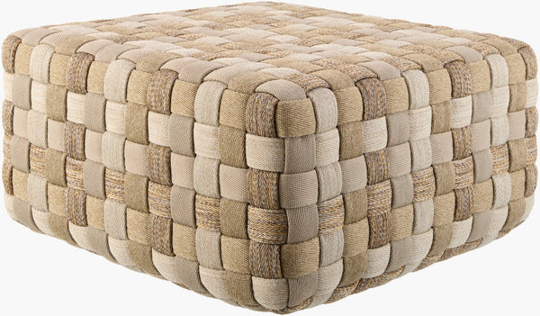 Surya Zavin Square Pouf Firm Polystyrene Fill Footrest Extra Seat Living Room Accent ZVPF001-242413