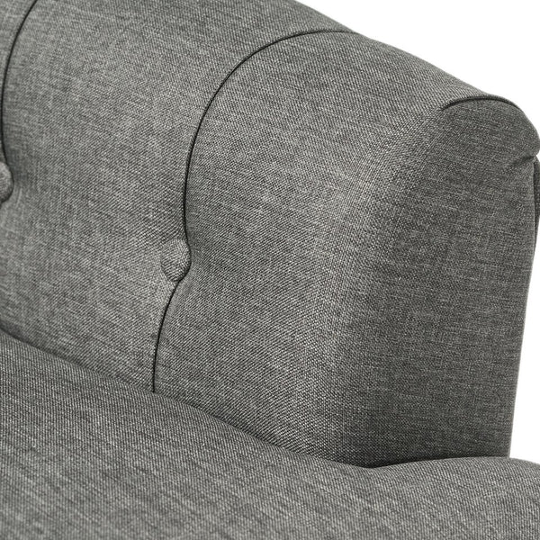 English Elm Christopher Knight Home® - CLUB CHAIR Dark Gray Fabric Accent Chair — Plush Deep Seat, Sturdy Frame, Modern Living Room Style 57752.00DGAY