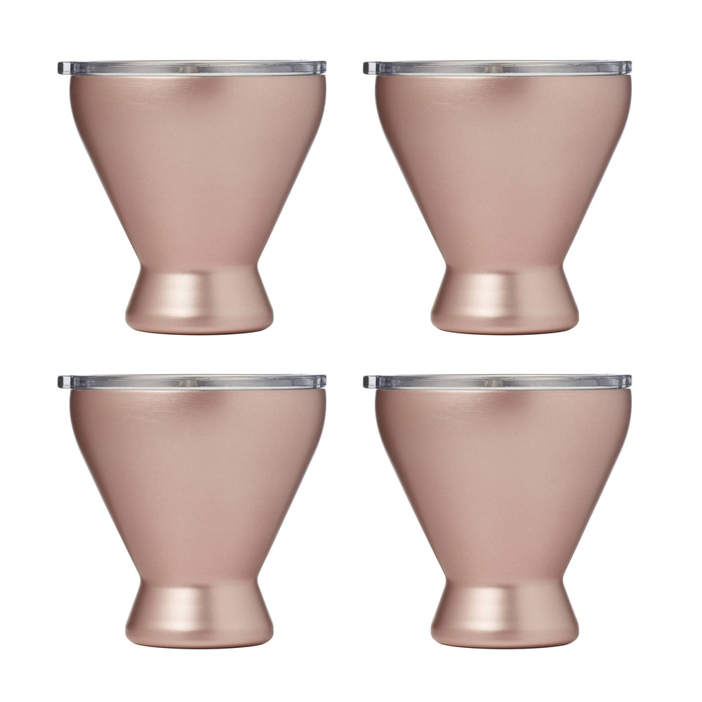 Lenox Cambridge 11 Oz Insulated Brushed Pink All Purpose Cocktail Tumblers, Set of 4 NO COLOR METAL EPCNY2APNCB2DS