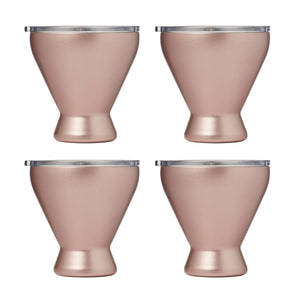 Lenox Cambridge 11 Oz Insulated Brushed Pink All Purpose Cocktail Tumblers, Set of 4 NO COLOR METAL EPCNY2APNCB2DS