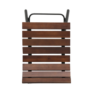 English Elm Christopher Knight Home® - NORDIC Camron 35" Wooden Barstool Set of 2 - 29.25" Seat Height, Acacia Wood & Iron, Dark Brown/Black Finish 65564.00DBRN