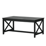 Christopher Knight Home® - Noble House - Nester Indoor Farmhouse Black Finished Acacia Wood Coffee Table