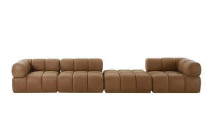 VIG Furniture Everest Modern Brown Leather Corner Sectional Seat — Genuine Leather, Foam Comfort, Solid Ash Frame VGOD-ZW-23118-CNR