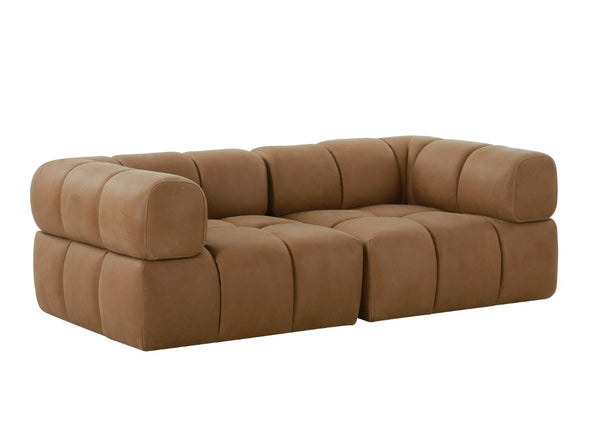 VIG Furniture Everest Modern Brown Leather Corner Sectional Seat — Genuine Leather, Foam Comfort, Solid Ash Frame VGOD-ZW-23118-CNR