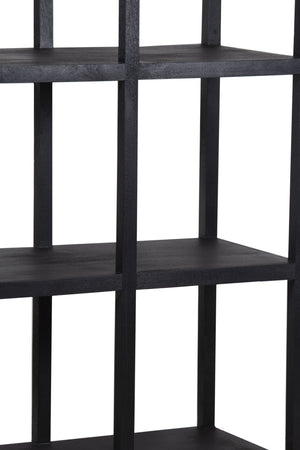 Porter Designs Porter Tarragona Black Solid Mango Wood Bookcase - Elegant Arched Design, Durable & Stylish Storage Black Wood 10-108-01-1812