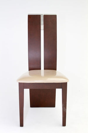 VIG Furniture Zenith Modern Red Oak Extendable Dining Table With Stainless Steel Base, Expands To 94" For Guests VGGU841XT