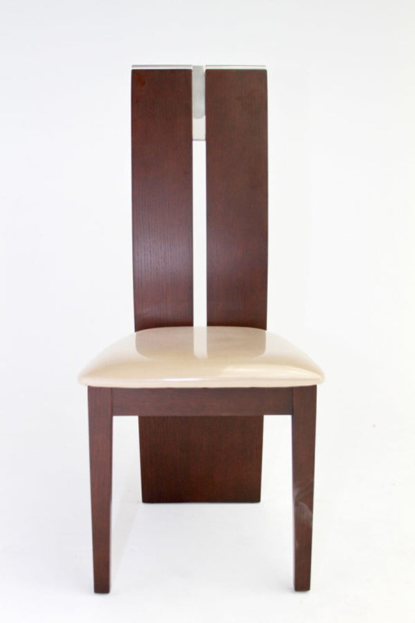 VIG Furniture Zenith Modern Red Oak Extendable Dining Table With Stainless Steel Base, Expands To 94" For Guests VGGU841XT