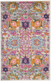 Nourison Passion PSN01 Machine Made Power-loomed No Border Indoor Only Bohemian Transitional Rug Silver, Pink and Grey 100% Polypropylene 99446387851