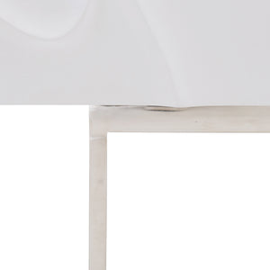 Bernhardt Bernhardt Penrose Credenza With Floral Plaster Fronts, Polished Stainless Base, Soft-Close Storage (96) 301870