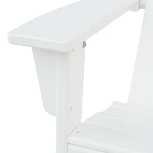 English Elm Encino Outdoor Adirondack Chair All Weather Resin Slatted Patio Seating 68172.00WHI