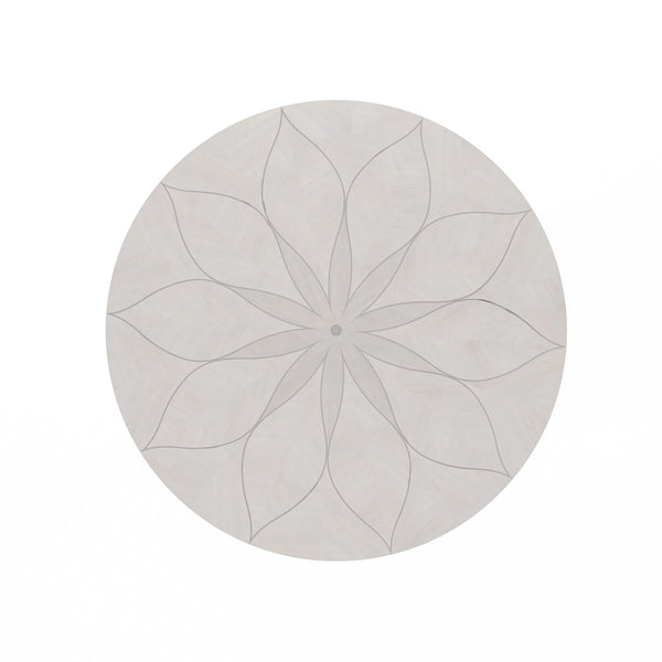 A.R.T. Furniture Mezzanine Dining Table In Dove Gray With Chamfered Edges, Leaf Extension & Nickel-finished Legs Light Gray Parawood And Poplar Solids,Maple Veneer,Resin 325225-2249