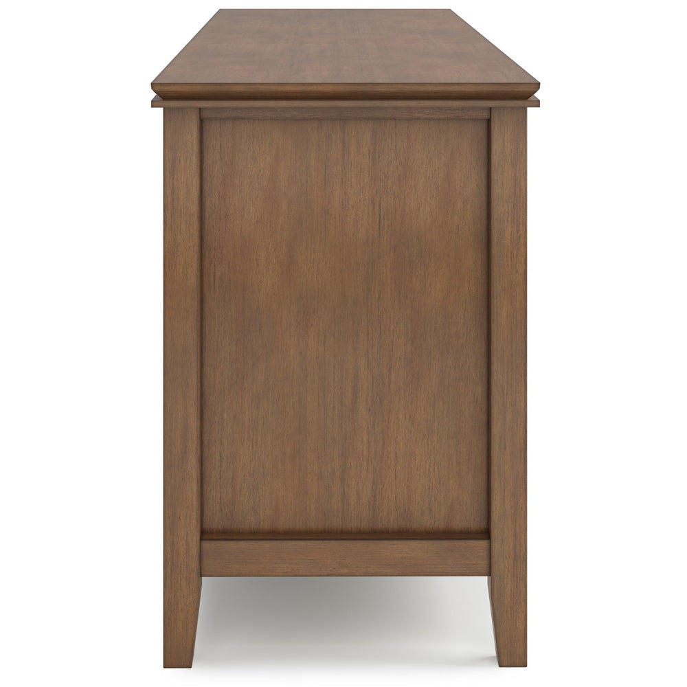 English Elm Artisan 72" Rustic Tv Media Stand - Handcrafted Solid Wood With Elegant Storage & Cable Management B136P158426