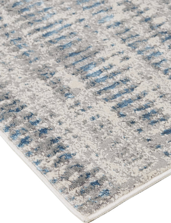 Feizy Rugs Azure Contemporary Abstract Area Rug – Stain & Fade Resistant, Power Loomed For Durability & Style Blue,Gray,Ivory Polyester,Polypropylene Azr3402fblugryj00