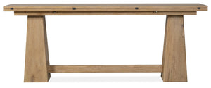 Hooker Furniture Driftwood Flip-Top Console Table With Buckboard Distressed Finish, Space-Saving Expandable Design Light Wood 6820-85003-80