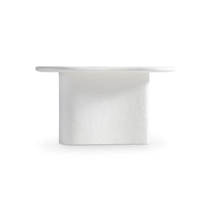 Bernhardt Bernhardt Fresco Outdoor Accent Table Reinvents Patios With Sculptural Grconcrete Design, Chalky White Finish X09111