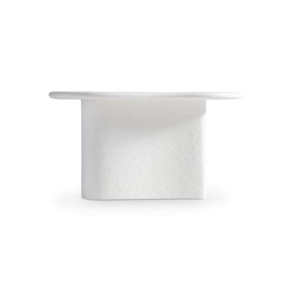 Bernhardt Bernhardt Fresco Outdoor Accent Table Reinvents Patios With Sculptural Grconcrete Design, Chalky White Finish X09111
