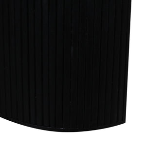 Porter Designs Porter Coburg Modern Solid Wood Dining Table With Unique Fluted Base, Sleek Black Oval Top Black Wood 07-108-01d-6889-kit