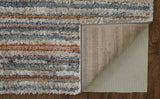 Feizy Rugs Mynka Polyester Machine Made Casual Rug Ivory/Blue/Orange 10' x 14'