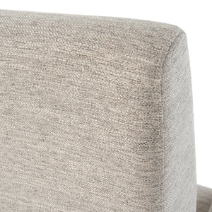 English Elm Pushback Recliner Accent Chair Solid Birch Frame Rivet Detail Mid-century Living Room Seat Light Grey 65532.00LGRY