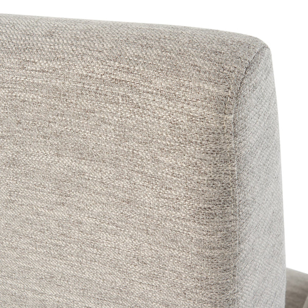 English Elm Pushback Recliner Accent Chair Solid Birch Frame Rivet Detail Mid-century Living Room Seat Light Grey 65532.00LGRY
