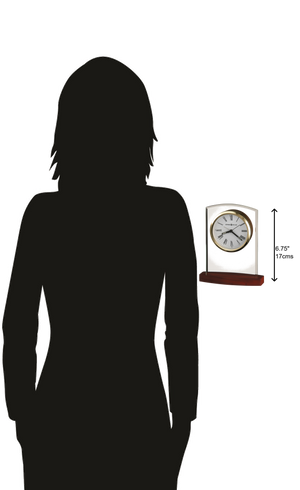 Hekman Furniture 645580 Marcus Tabletop Clock – Elegant Quartz Timepiece With Beveled Glass & Rosewood Base Finish  Marcus Tabletop Clock 645580