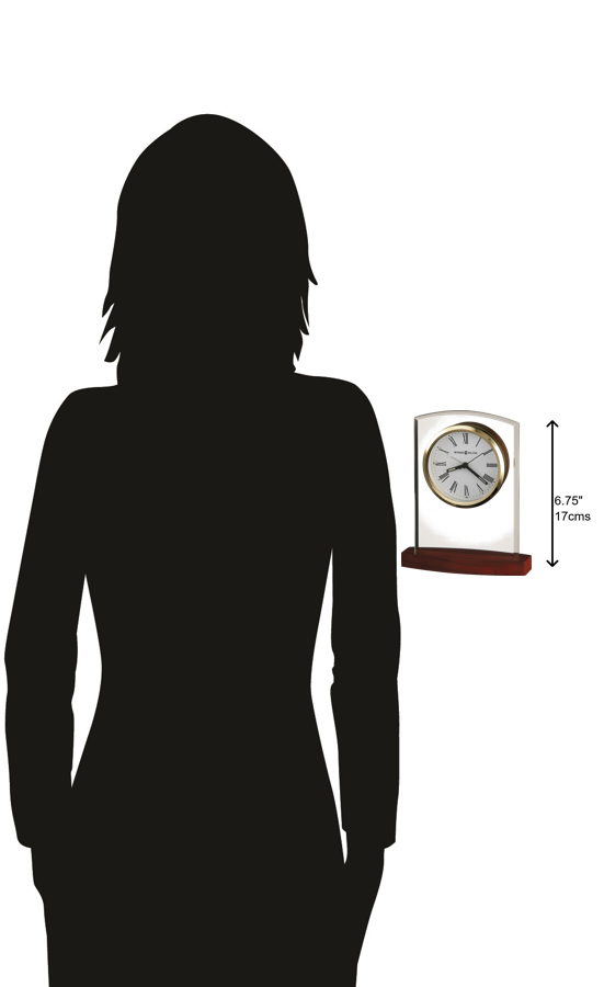 Hekman Furniture 645580 Marcus Tabletop Clock – Elegant Quartz Timepiece With Beveled Glass & Rosewood Base Finish  Marcus Tabletop Clock 645580