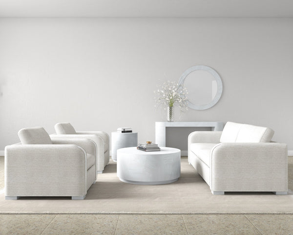 A.R.T. Furniture Rothko Sofa - Contemporary Driftwood Finish With Low Profile, Plush Cushions & Durable Design Features White Rubberwood Solids,Foam,Fabric,Metal 529501-5517