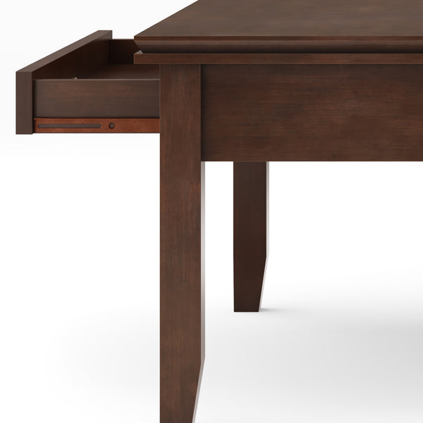 English Elm Artisan Square Coffee Table In Rich Russet Brown – Handcrafted Solid Wood With Storage Drawer B136P158413