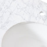 Christopher Knight Home® - Noble House - - 73'' Cararra White Marble Vanity Top&Ceramic Sink