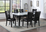 Steve Silver Sterling Faux Marble Top Dining Table SN500T