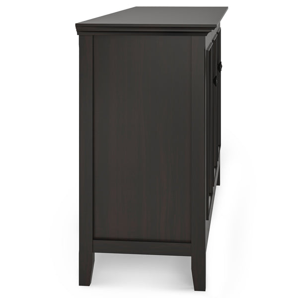 English Elm Amherst Wide 3-Door Storage Cabinet - Handcrafted Hickory Brown With Adjustable Shelves & Style B136P158350