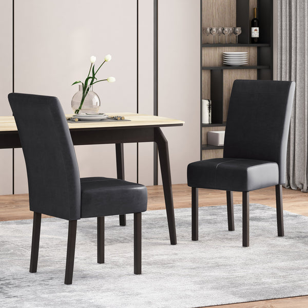 English Elm Pertica Upholstered Dining Chair Set of 2 with T-stitch Detail for Modern 38541.00PUMDNT