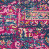 Nourison Passion PSN03 Machine Made Power-loomed Ornamental Border Indoor Only Bohemian Vintage Rug Blue, Blue 100% Polypropylene 99446397133