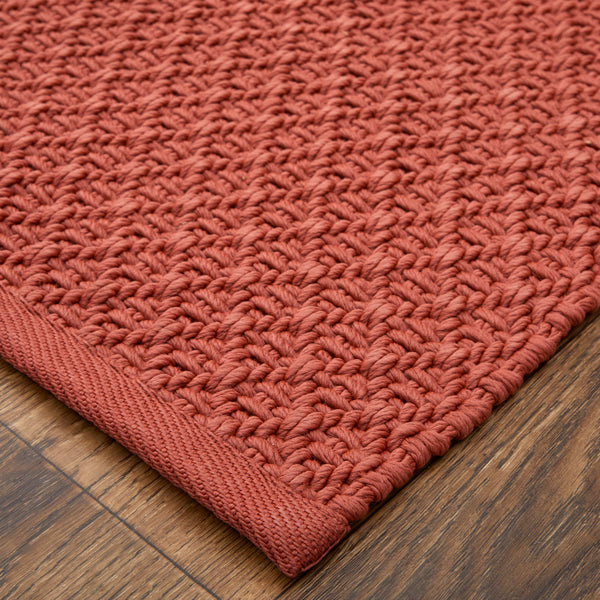 Feizy Rugs Tito Hand Woven Polypropylene Solid Rug - Stylish, Low-profile Design For High-traffic Spaces Red Polypropylene Tto0826fred000f00