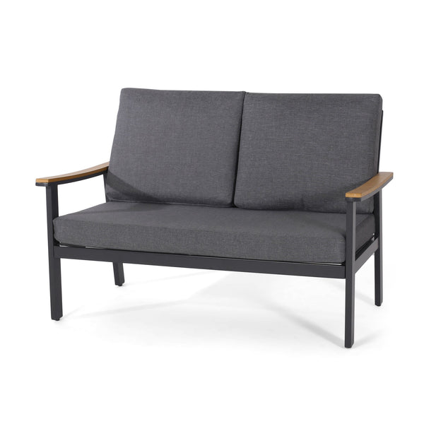 English Elm Sinclair Outdoor 4 Piece Chat Set Aluminum Frame with Olefin Cushions Patio Seating 62850.00GGRY