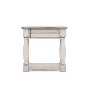A.R.T. Furniture Alcove Night Table In Belgian Ivory - Vintage Charm With Hidden Drawer And Plinth Shelf Design White Acacia Solids,Maple Veneers,Metal 321141-2817