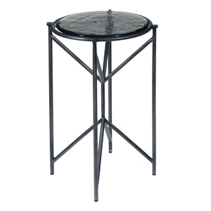 Metal Spot Table with Glass Top Black with Painted Finish P301682 Pulaski Furniture