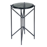 Metal Spot Table with Glass Top