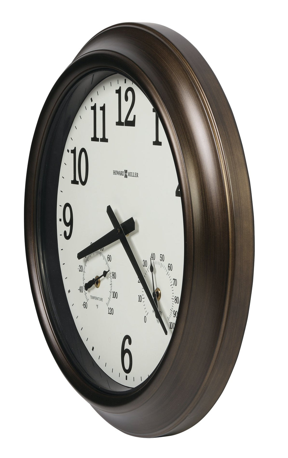 Hekman Furniture 625675 Elegant Outdoor Wall Clock - 18-inch Oil-rubbed Bronze, Thermometer & Hygrometer Features  Bayshore Outdoor Wall Clock 625675