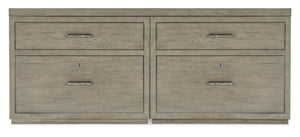 Hooker Furniture Linville Weathered Mink 72” Credenza With Lockable Lateral Files, Pendaflex-Ready Storage And Display 24.00 L x 72.00W x 30.00H 6150-10910-85