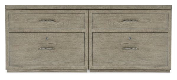 Hooker Furniture Linville Weathered Mink 72” Credenza With Lockable Lateral Files, Pendaflex-Ready Storage And Display 24.00 L x 72.00W x 30.00H 6150-10910-85