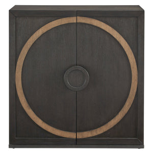 Pulaski Furniture 2-door Accent Chest With Adjustable Shelves & Elegant Design - Stylish Storage For Modern Spaces Black Quartered Oak Veneer P301795-pulaski