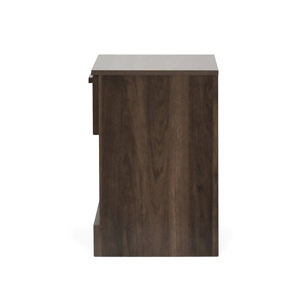 English Elm Christopher Knight Home® - DELANEY Faux Wood 1-Drawer Nightstand with Bottom Shelf, Moisture-Resistant MDF, Compact Chic Walnut 71138.00WALN
