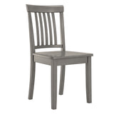 Homelegance By Top-Line Lorren Mission Back Wood Dining Chairs (Set of 2) Grey Rubberwood